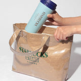 STARBUCKS STAND by BEAMS Logo PVC Shopper Tote Bag S