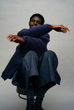 BLUE BLUE JAPAN GOLD YARN INDIGO CENTER PRESS PANTS