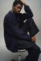 BLUE BLUE JAPAN GOLD YARN INDIGO CENTER PRESS PANTS