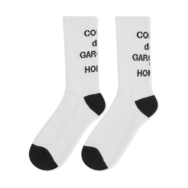 COMME des GARCONS HOMME Cotton Pile Logo Socks [ HM-K501-051 ]
