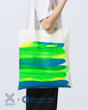 JAPAN Convenience Store x Cross Team  Printed Tote Bag [ Border ]