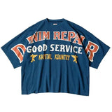 KAPITAL 18.5/- Jersey Crew T-Shirt ( DENIM REPAIRpt ) [ EK-1602 ]