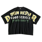 KAPITAL 18.5/- Jersey Crew T-Shirt ( DENIM REPAIRpt ) [ EK-1602 ]