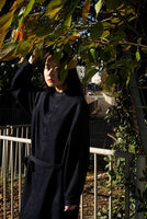BLUE BLUE JAPAN GOLD YARN INDIGO BAND COLLAR SHIRT ONE PIECE