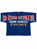 KAPITAL 18.5/- Jersey Crew T-Shirt ( DENIM REPAIRpt ) [ EK-1602SCA ]