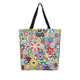 MURAKAMI TAKASHI Multi-color Flowers Tote Bag