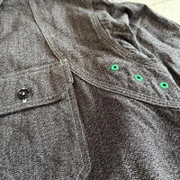 KAPITAL Figured Chambray 2TONE BONE Patch Ventilator Work Shirt [ K2504LS143 ]