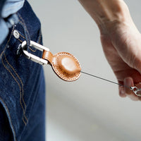 White Mountaineering LEATHER REEL KEYCHAIN