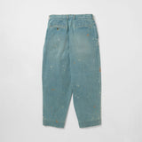 KUON Denim Tapered Trousers (Paint-Splattered)
