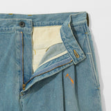 KUON Denim Tapered Trousers (Paint-Splattered)