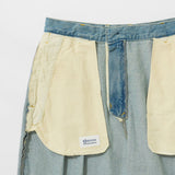 KUON Denim Tapered Trousers (Paint-Splattered)