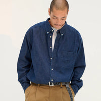 DESCENDANT 25A/W ALLEN DENIM LS SHIRT [ 252WVDS-SHM01 ]