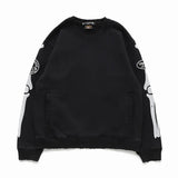 MASTERMIND WORLD x VANSON REGULAR FIT DAMEGED CREWNECK SWEATSHIRT