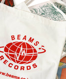 BEAMS RECORDS Twill Cotton Shopper