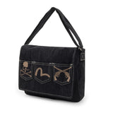mastermind JAPAN x roarguns x EVISU MULTI-POCKET DENIM MESSENGER BAG