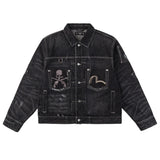 mastermind JAPAN x roarguns x EVISU WASHED MULTI-POCKET TYPE II DENIM JACKET