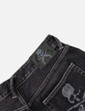 mastermind JAPAN x roarguns x EVISU WASHED MULTI-POCKET SELVEDGE DENIM JEANS