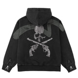 mastermind JAPAN x roarguns x EVISU SKULLGUNS DAICOCK AFTERHOOD SWEATSHIRT