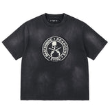 mastermind JAPAN x roarguns x EVISU FRAYED APPLIQUE DAICOCK T-SHIRT