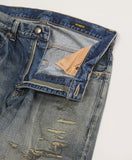 NEXUSVII. DAMAGED LOOSE DENIM PANTS