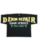 KAPITAL 18.5/- Jersey Crew T-Shirt ( DENIM REPAIRpt ) [ EK-1602SCA ]
