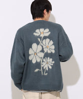 BEAMS HEART Flower Jacquard Cardigan