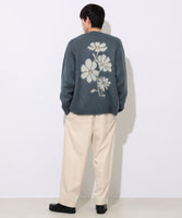 BEAMS HEART Flower Jacquard Cardigan