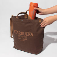 STARBUCKS STAND by BEAMS Canvas Logo Tote