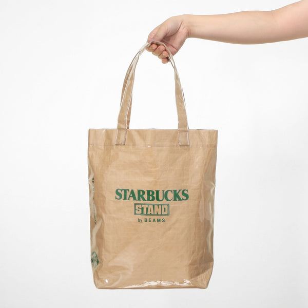 STARBUCKS STAND by BEAMS Logo PVC Shopper Tote