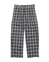SOPHNET. 25A/W SAXONY WOOL CHECK RELAX-FIT TUCK SLACKS [ SPNT-252010 ]