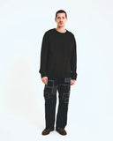 KUON Sashiko Mended Denim Trousers