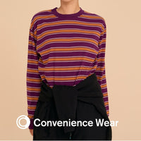JAPAN Convenience Store Long Sleeve Stripe T-shirt [ 2025 Autumn Color ]