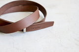 COMME des GARCONS HOMME STEER OIL SMOOTH HOLELESS BELT [ HR-K301-051 ]