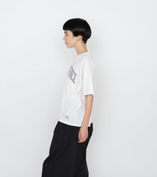 THE NORTH NT3324N cotwohk – ] Graphic [ LABEL FACE H/S PURPLE Tee