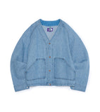 THE NORTH FACE PURPLE LABEL Linen Cotton Denim Field Cardigan [ N26FA028 ]