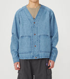 THE NORTH FACE PURPLE LABEL Linen Cotton Denim Field Cardigan [ N26FA028 ]