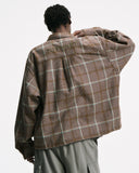 SOPHNET. 25A/W SAXONY WOOL CHECK LOGO PATCH SHIRT [ SPNT-252009 ]