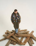 KUON Sashiko Crest Snow Parka
