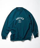 NAUTICA ( JAPAN ) Felt Patch Arch Logo Crewneck Sweatshirt
