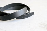 COMME des GARCONS HOMME STEER OIL SMOOTH HOLELESS BELT [ HR-K301-051 ]