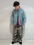 NAUTICA ( JAPAN ) Distressed Denim Harrington Jacket