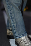 NEXUSVII. DAMAGED LOOSE DENIM PANTS