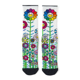 MURAKAMI TAKASHI Mononoke KYOTO Socks ( Summer Flower Garden in Golden Sky ) [ SSZS-32164 ]