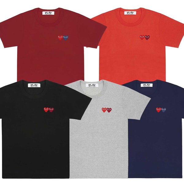 COMME des GARCONS Play T-Shirt With Double Heart ( Ladies ) [ AZ-T225-051-1 ] cotwo