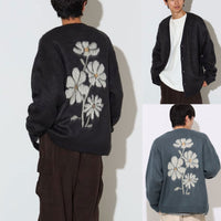 BEAMS HEART Flower Jacquard Cardigan