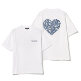 BEAMS Heart Back Print T-shirt cotwo