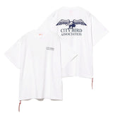 BEAMS JAPAN PRINT T-SHIRT CITY BIRD ASSOCIATION "HAWK" cotwo