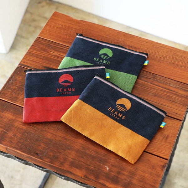 BEAMS JAPAN x Takada Orimono (高田織物) Tatami Flat Pouch Denim