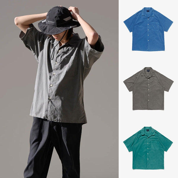 DESCENDANT 25S/S S WIND OPEN COLLAR SS SHIRT PIGMENT DYE [ 251TQDS-SHM03 ] cotwo