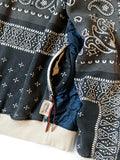 KAPITAL Fleece Bandana Pattern Bibark BIG Sweatshirt [ EK-1005 ]